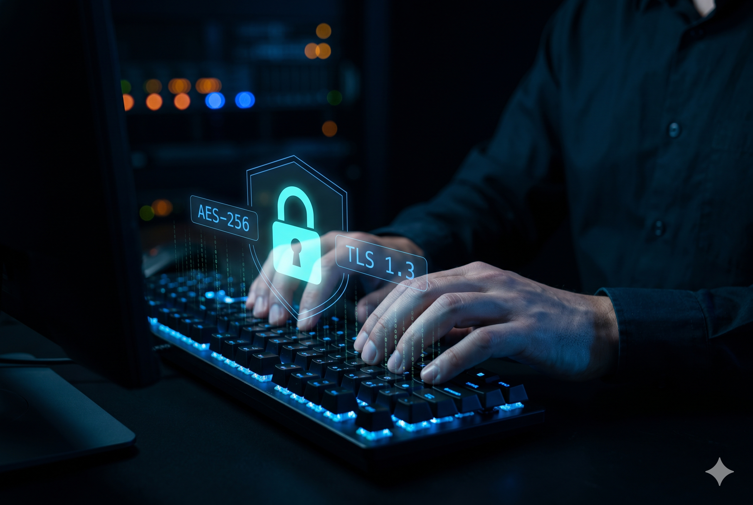 Sieora platform security dashboard showing encryption status, access logs and compliance